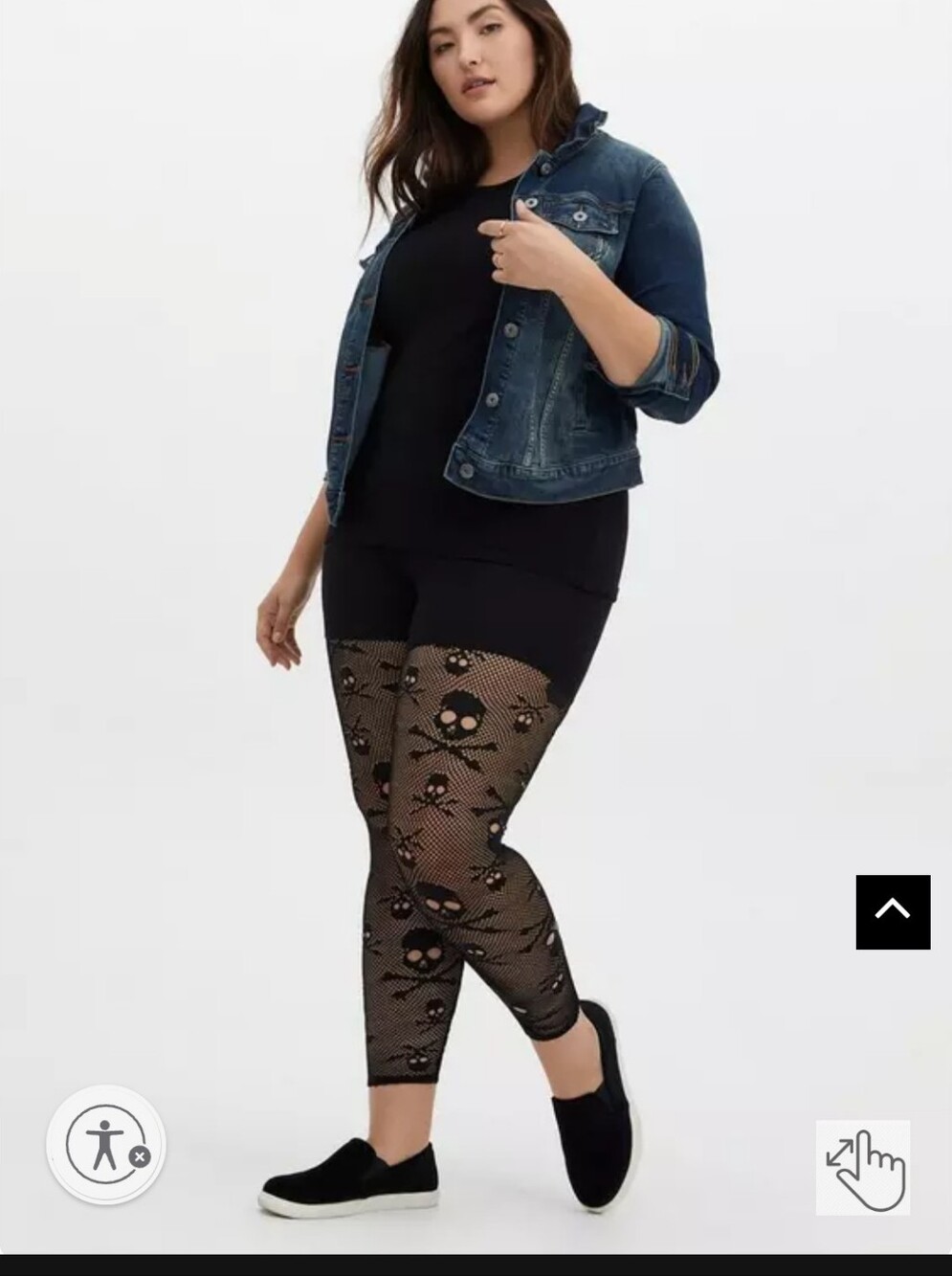 Torrid 2x Premium Legging - Mesh Skull & Crossbones Black